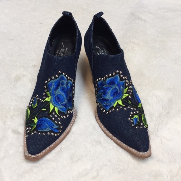 Jeffrey Campbell Shoes - Jeffrey Campbell x Free People Embroidered Denim